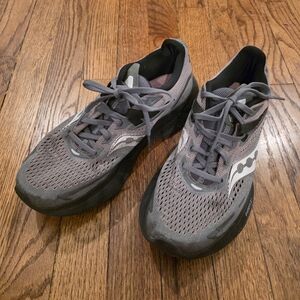 Saucony Ride 15 Gray And Pink Running Shoes Women's Size 9